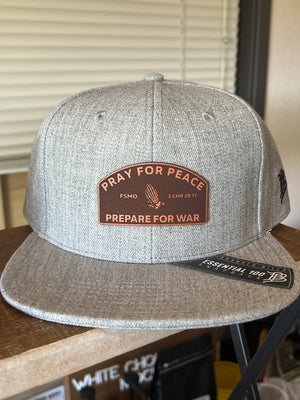 Gunmetal Gray Pray for Peace Patch Hat