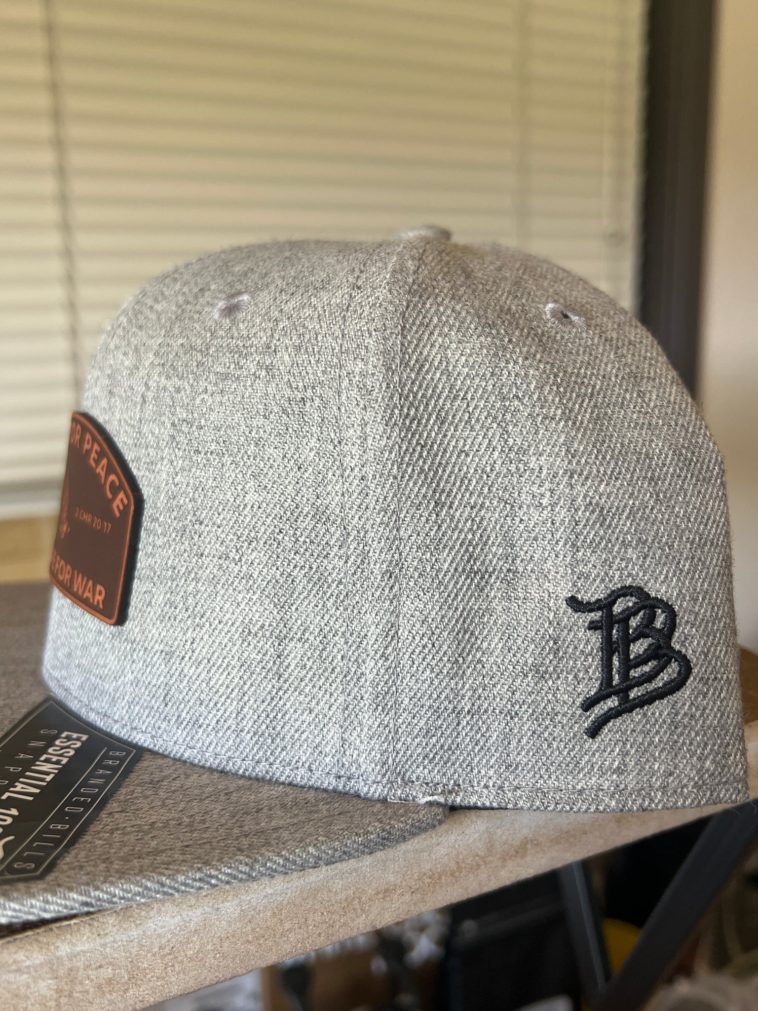 Gunmetal Gray Pray for Peace Patch Hat