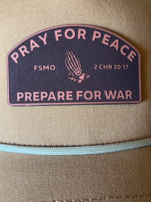 Coyote Brown Pray for Peace Patch Hat